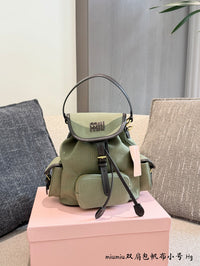 Canvas Leather Small Backpack