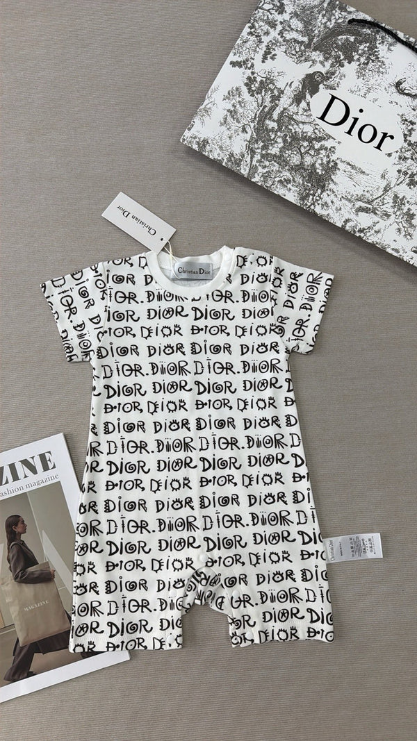 Monogram Short Sleeve Romper