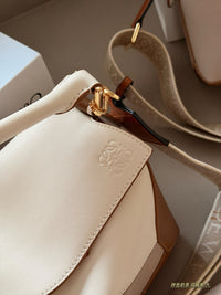 Puzzle Edge Top-Handle Bag
