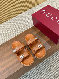 Crystal Leather Sliders