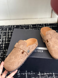 Monogram Suede Clogs