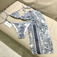 Oblique 3-Piece Bikini Set