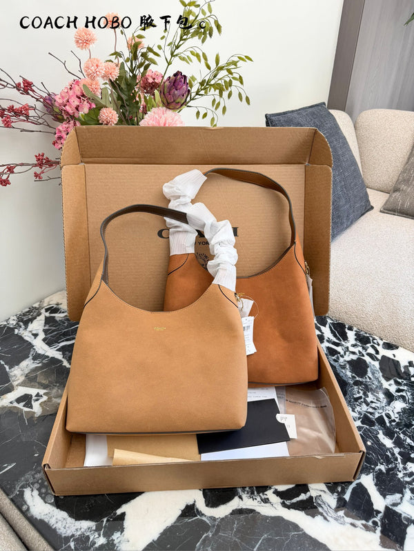 Brooklyn 28 Hobo Suede Shoulder Bag