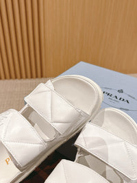 Padded Nappa Leather Slides