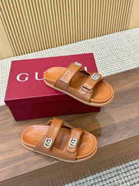 Crystal Leather Sliders