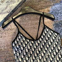 Oblique One-Piece Swimsuit