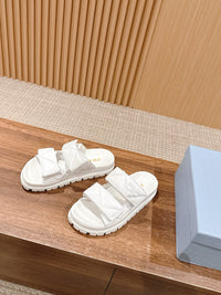 Padded Nappa Leather Slides