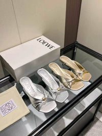 Metallic Lambskin Mules