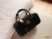 Matelassé Leather Top-Handle Bag