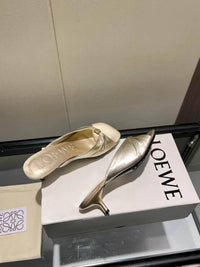 Metallic Lambskin Mules