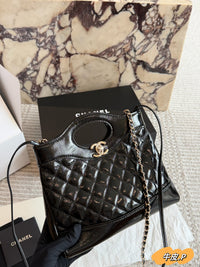 Shiny Lambskin Shopping Bag