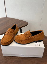 Double L Suede Loafers