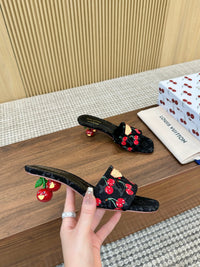 Cherry Lily Mules