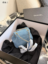 Small Backpack Washed Denim