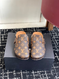 Monogram Suede Clogs