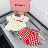Gingham Shorts Set