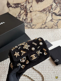 Mini Rectangle Flap Bag Velvet