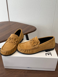 Double L Suede Loafers