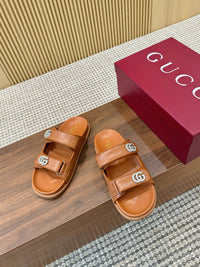 Crystal Leather Sliders