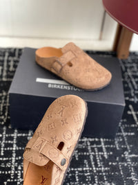 Monogram Suede Clogs