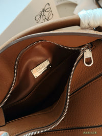 Puzzle Edge Top-Handle Bag