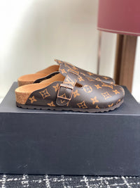 Monogram Suede Clogs