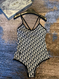 Oblique One-Piece Swimsuit