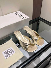 Metallic Lambskin Mules