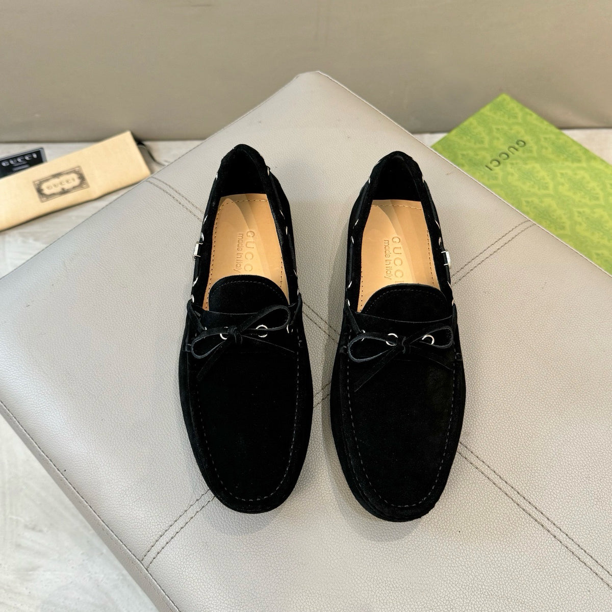 Suede Driver Loafers