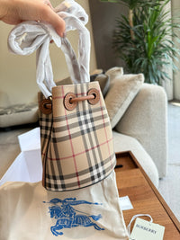 Mini Check Bucket Bag