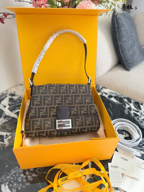 Jacquard Baguette Bag