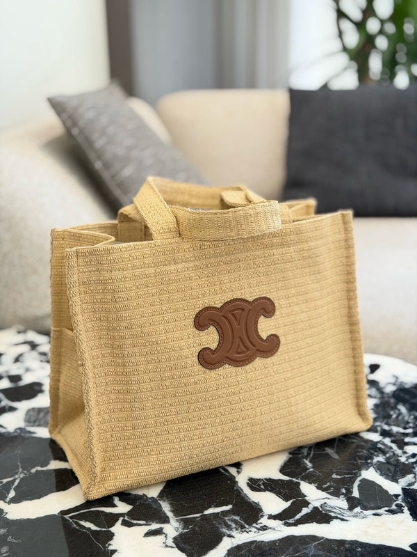 Teen Cabas Triomphe Raffia Tote
