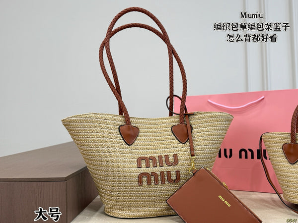 Woven Straw Tote Bag