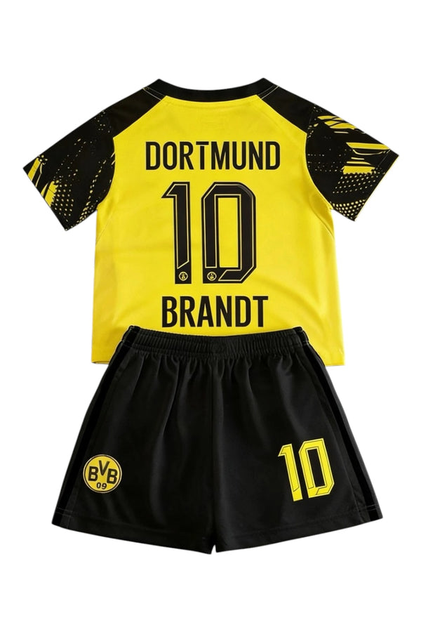 Brandt #10 Yellow & Black Kids Soccer Jersey Set