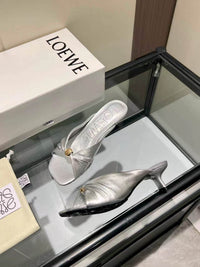 Metallic Lambskin Mules