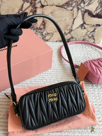 Matelassé Nappa Leather Pouch