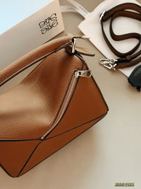 Puzzle Edge Top-Handle Bag