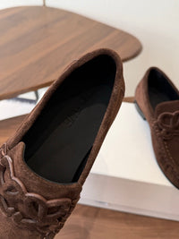 Double L Suede Loafers