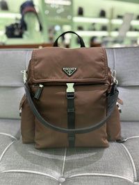 Explore Re-Nylon and Leather Backpack