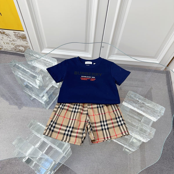 Check T-Shirt & Shorts Set