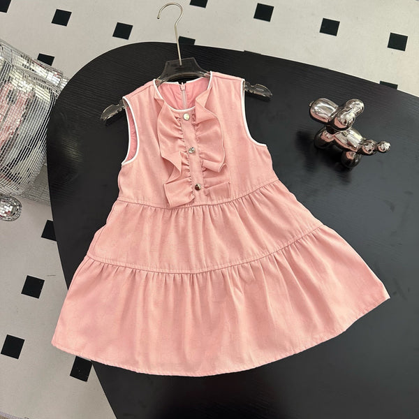Pink Ruffle Tiered Dress