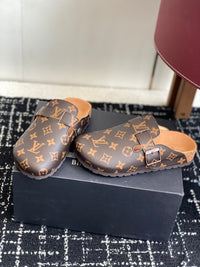 Monogram Suede Clogs