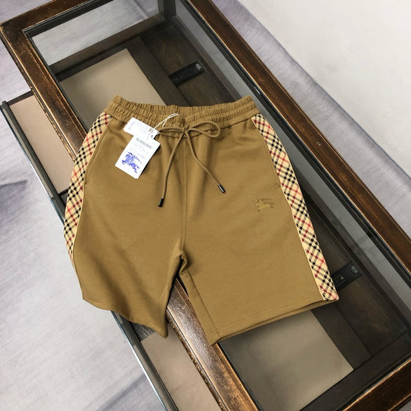 Check Side Stripe Drawstring Shorts
