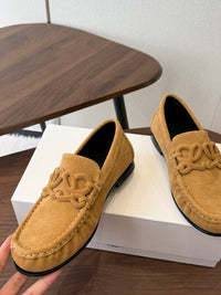 Double L Suede Loafers