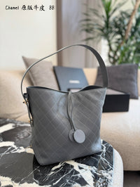 Quilted Leather Hobo Bag