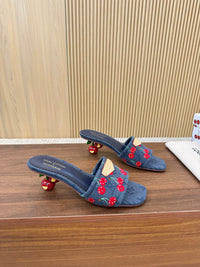 Cherry Lily Mules