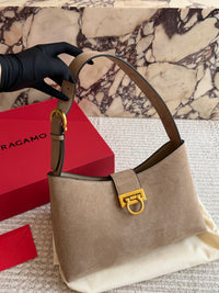 Trifolio Suede Shoulder Bag