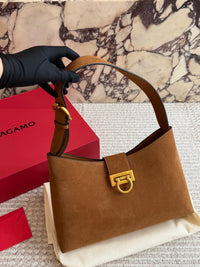 Trifolio Suede Shoulder Bag