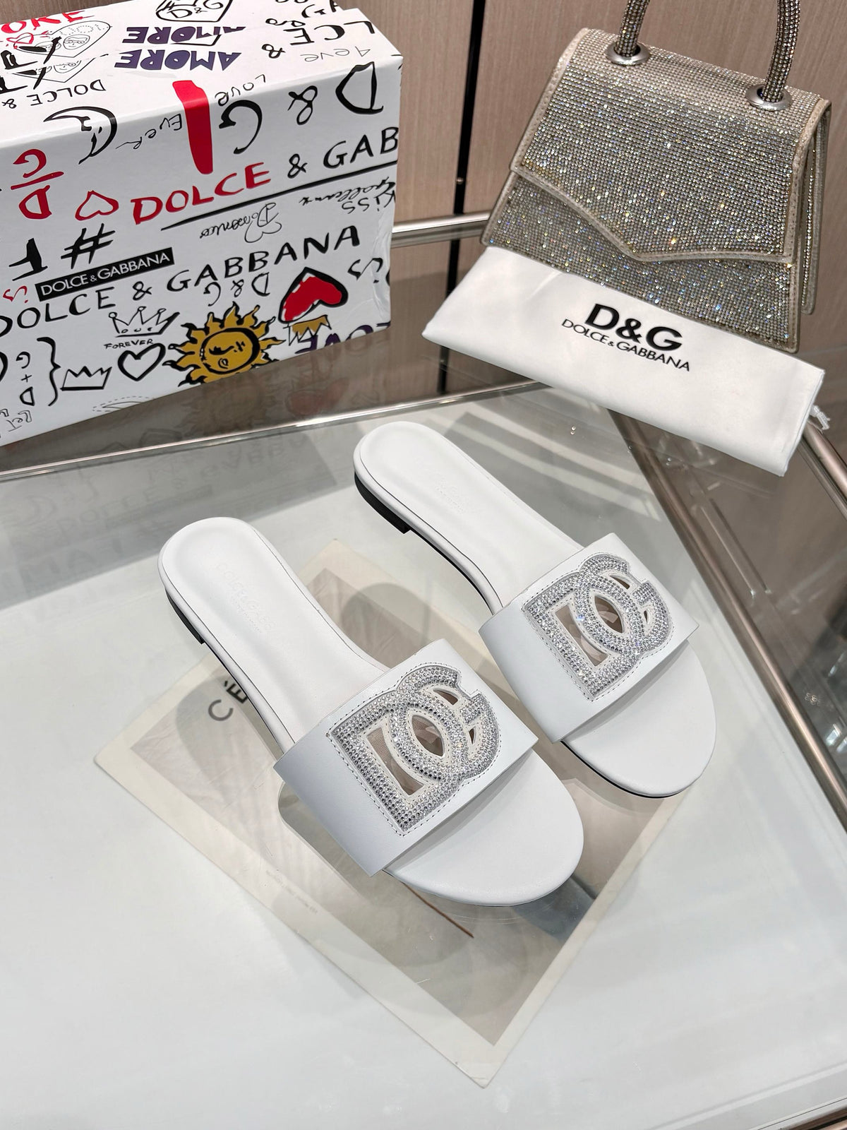 Bianca Leather Slides