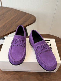 Double L Suede Loafers